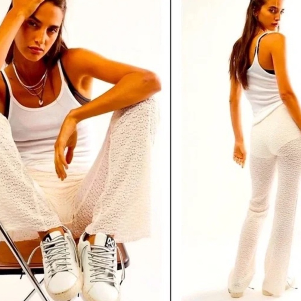 FP ONE lace pants white cream Like New